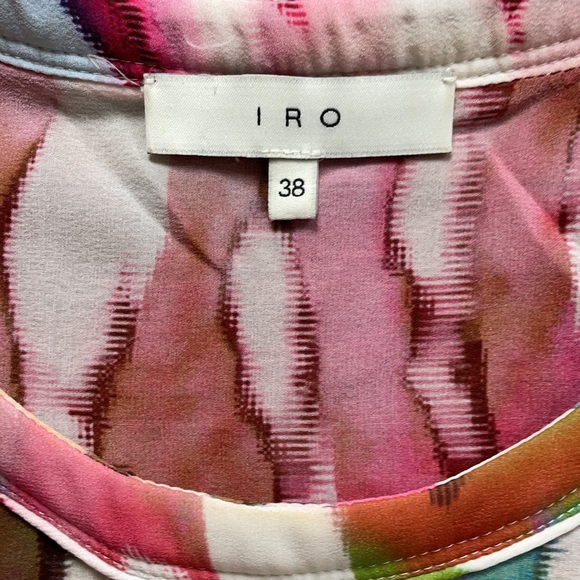 IRO Silk Rainbow Shayla Top Sheer Flowy Medium - Picture 2 of 5